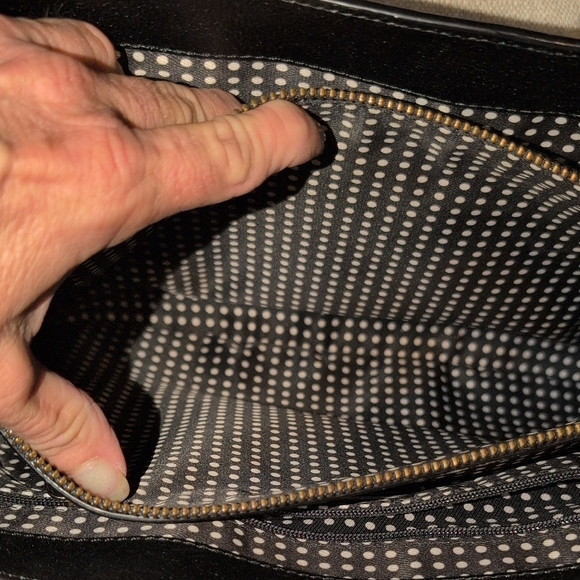 Kate Spade Black Leather Satchel with Bow Detail - Picture 8 of 16